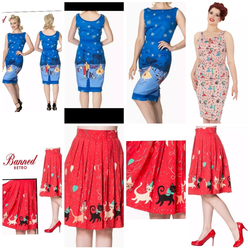 RETRO PINUP RESELLER LOT OF 14 SKIRT AND DRESSES